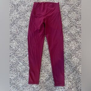 Aerie Stretch Active Leggings in Burgundy - Size Medium